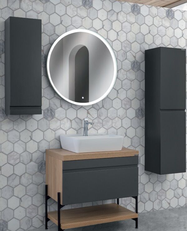 Lineart Style 80cm Lavabo Dolabı + Ledli Ayna