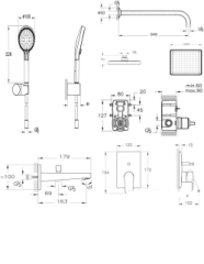 Artema A49322 Flow Square Ankastre Duş Seti Krom
