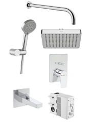 Artema A49322 Flow Square Ankastre Duş Seti Krom