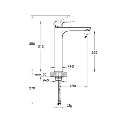 Artema Root Round A42707 Çanak Lavabo Bataryası, Krom