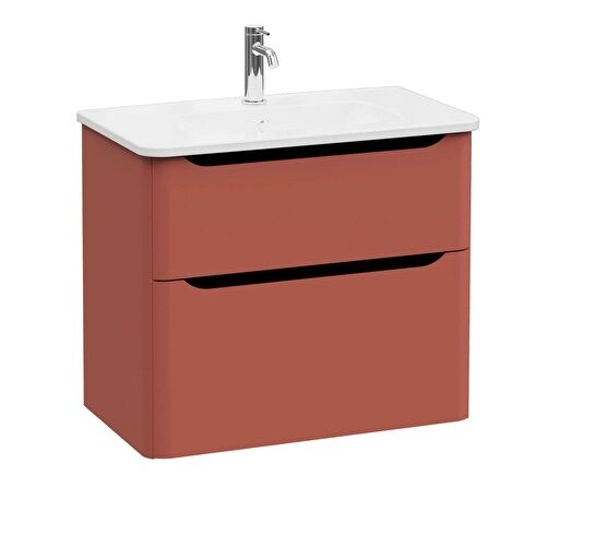 Vitra Integra Round 69982 Lavabo Dolabı 80cm Kırmızı
