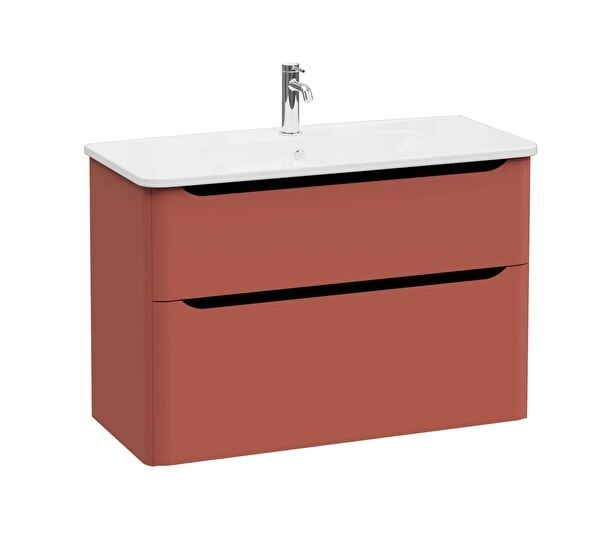 Vitra Integra Round 69991 Lavabo Dolabı 100cm Kırmızı