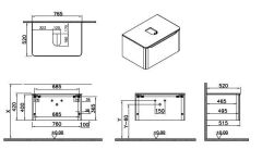 Vitra Integra Round 70046 Lavabo Dolabı 80cm Yeşil