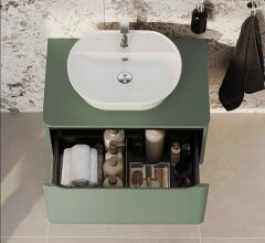 Vitra Integra Round 70046 Lavabo Dolabı 80cm Yeşil