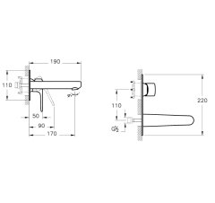Artema Root Round A42721 Ankastre Lavabo Bataryası Sıva Üstü Krom