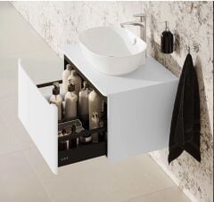 Vitra Integra Round 70047 Lavabo Dolabı 80cm A.Gri