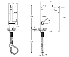 Vitra A47230 SenseHybrid Eviye Batarya Elektrikli Krom