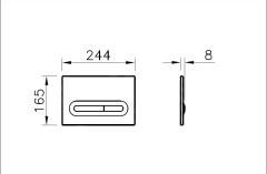 VitrA 740-0700 Loop T Kumanda Paneli, Parlak Beyaz