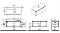 Vitra Integra Round 70050 Lavabo Dolabı 100cm Beyaz