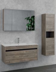 Lineart Balat 100cm Lavabo Dolabı + Dolaplı Ayna