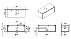 Vitra Integra Round 70055 Lavabo Dolabı 100cm Yeşil
