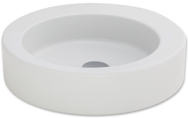 Smanni Merga Çanak Lavabo Tezgah Üstü Mat Beyaz 48 cm