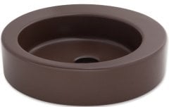 Smanni Merga Çanak Lavabo Tezgah Üstü Mat Moka 48 cm