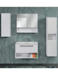 Lineart Nova 80 Dar Lavabo Dolabı +Dolaplı Ayna