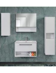 Lineart Nova 80 Dar Lavabo Dolabı +Dolaplı Ayna