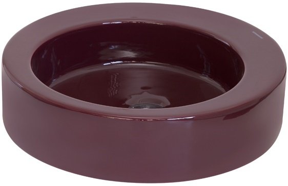 Smanni Merga Çanak Lavabo Tezgah Üstü Bordo 48 cm