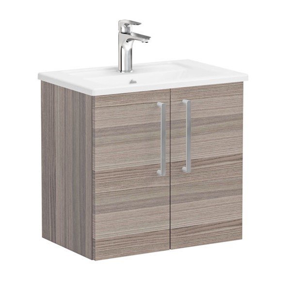 Vitra Root 68077 Lavabo Dolabı, Kapaklı, 60 Cm, Dar, Cordoba, Köşeli Lavabolu