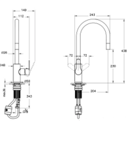 Artema A43740 Inox Pull-Down Eviye Bataryası Krom