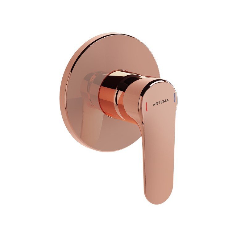 Artema Root Round A4272829 Ankastre Duş Bataryası, Sıva Üstü, Bakır