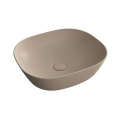 Vitra 7810B474-0016 Plural Kare Alçak Çanak Lavabo 45 Cm Mat Kil Beji