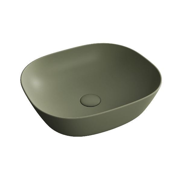 Vitra 7810b475-0016 Plural Kare Alçak Çanak Lavabo 45 Cm Mat Yosun Yeşili