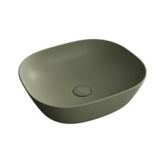Vitra 7810B475-0016 Plural Kare Alçak Çanak Lavabo 45 Cm Mat Yosun Yeşili