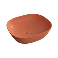 Vitra 7810B477-0016 Plural Kare Alçak Çanak Lavabo 45 Cm Mat Terra Rossa