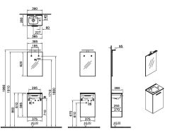 Vitra Mia Lavabo Dolabı 40 cm 69576 Sağ Beyaz