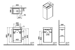 Vitra Integra Square 80067 Lavabo Dolabı 45 cm M.Beyaz