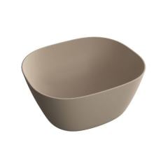 Vitra 7811B474-0016 Plural Kare Yüksek Çanak Lavabo 45 Cm Mat Kil Beji