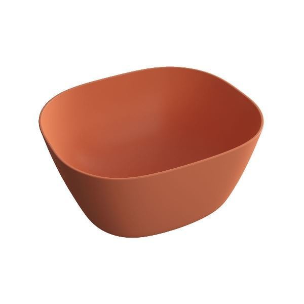 Vitra 7811B477-0016 Plural Kare Yüksek Çanak Lavabo 45 Cm Mat Terra Rossa