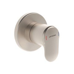 Artema Root Round A4273034 Ankastre Stop Valf, Sıva Üstü, Fırçalı Nikel