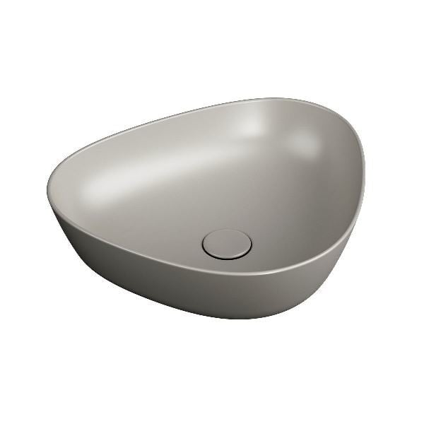 Vitra 7812B420-0016 Plural Üçgen Alçak Çanak Lavabo 47 Cm Mat Bej