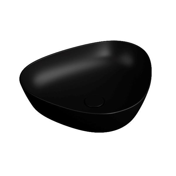 Vitra 7812B483-0016 Plural Üçgen Alçak Çanak Lavabo 47 Cm Mat Siyah