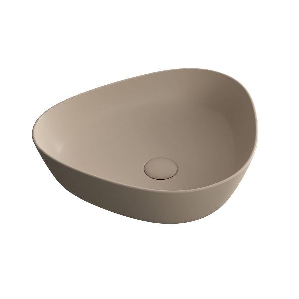 Vitra 7812B474-0016 Plural Üçgen Alçak Çanak Lavabo 47 Cm Mat Kil Beji