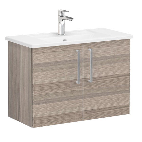 Vitra Root 68085 Lavabo Dolabı, Kapaklı, 80 Cm, Dar, Cordoba, Köşeli Lavabolu