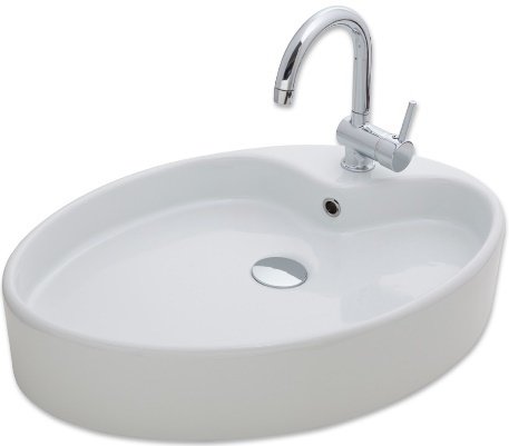 Smanni Betria Çanak Lavabo Tezgah Üstü Beyaz 65x45