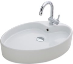 Smanni Betria Çanak Lavabo Tezgah Üstü Beyaz 65x45