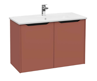 Vitra Integra Square 80097 Lavabo Dolabı 100cm Kırmızı