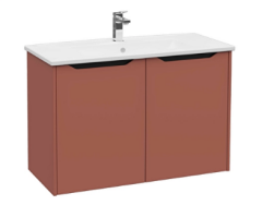 Vitra Integra Square 80097 Lavabo Dolabı 100cm Kırmızı