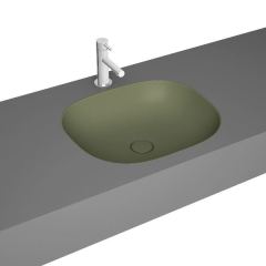 Vitra 7810b475-1083 Plural Kare Tezgahaltı Lavabo 45 Cm Mat Yosun Yeşili