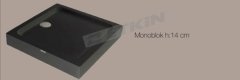 Duş Teknesi Siyah 130x90 Dikdörtgen Monoblok Sanacryl H.14 cm