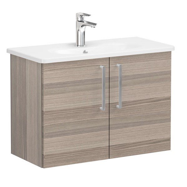 Vitra Root 68089 Lavabo Dolabı, Kapaklı, 80 Cm, Dar, Cordoba, Yuvarlak Lavabolu