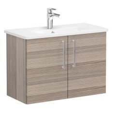 Vitra Root 68089 Lavabo Dolabı, Kapaklı, 80 Cm, Dar, Cordoba, Yuvarlak Lavabolu