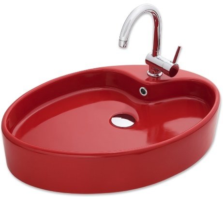 Smanni Betria Çanak Lavabo Tezgah Üstü Kırmızı 65x45