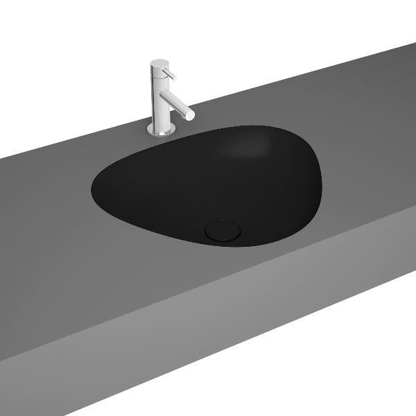 Vitra 7812b483-1083 Plural Üçgen Tezgahaltı Lavabo 47 Cm Mat Siyah