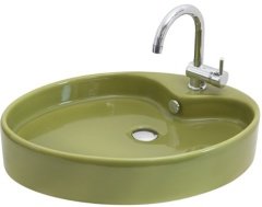 Smanni Betria Çanak Lavabo Tezgah Üstü Yosun Yeşili 65x45