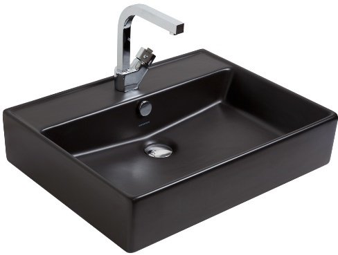 Smanni Kastra Çanak Lavabo Tezgah Üstü Mat Siyah 60x46