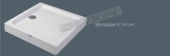 Duş Teknesi Beyaz 80x80 Kare Monoblok Sanacryl H.14 cm