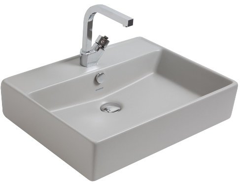 Smanni Kastra Çanak Lavabo Tezgah Üstü Mat Gri 60x46